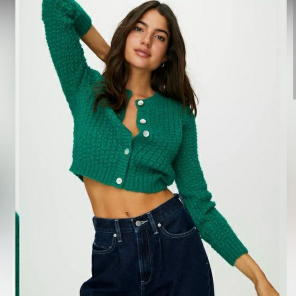 Nwot Cream Color Wilfred cropped cardigan